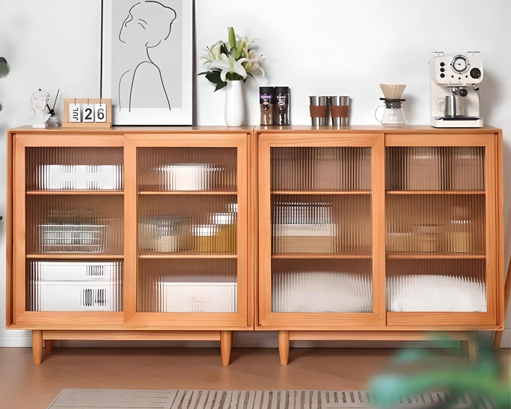 sideboard with drawers and shelves